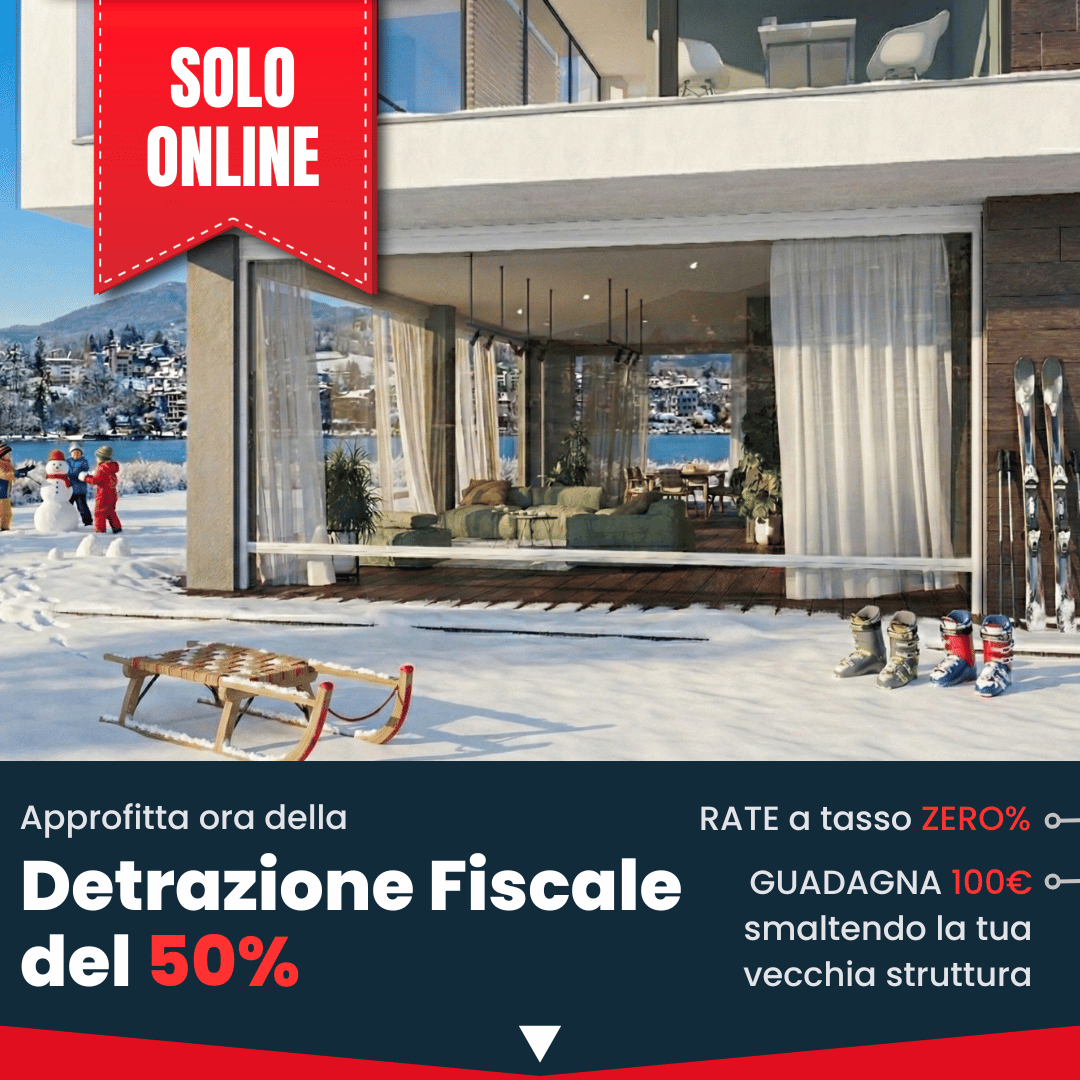 Vetrotende Arquati: Detrazione Fiscale 50%. Offerta valida per il mese in corso